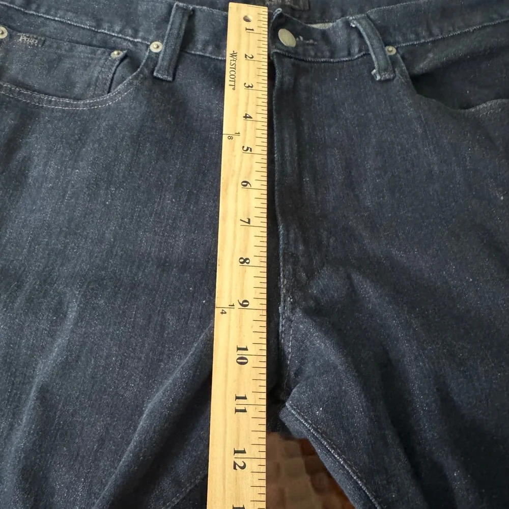 Polo Ralph Lauren Sullivan Slim Jeans Men 36x30 Dark Wash Stretch Denim Distress
